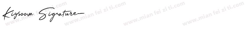 Kiysoom Signature字体转换